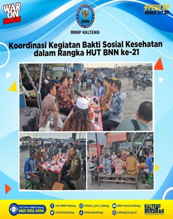 Koordinasi Kegiatan Bakti Sosial Kesehatan Dalam Rangka Hut BNN Ke-21 Koordinasi Kegiatan Bakti Sosial Kesehatan Dalam Rangka Hut BNN Ke-21