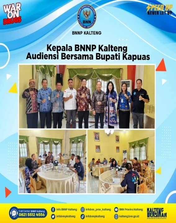 Kepala BNNP Kalteng Audiensi Bersama Bupati Kapuas Kepala BNNP Kalteng Audiensi Bersama Bupati Kapuas