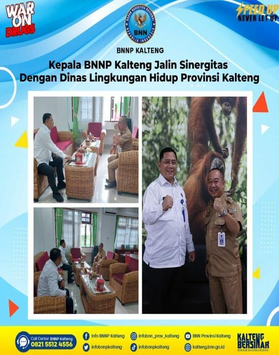 Kepala BNNP Kalteng Jalin Sinergitas dengan Dinas Lingkungan Hidup Provinsi Kalteng Kepala BNNP Kalteng Jalin Sinergitas dengan Dinas Lingkungan Hidup Provinsi Kalteng