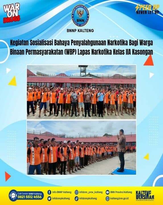 Kegiatan Sosialisasi Bahaya Penyalahgunaan Narkotika Bagi Warga Binaan Permasyarakatan (WBP) Lapas Narkotika Kelas IIa Kasongan Kegiatan Sosialisasi Bahaya Penyalahgunaan Narkotika Bagi Warga Binaan Permasyarakatan (WBP) Lapas Narkotika Kelas IIa Kasongan