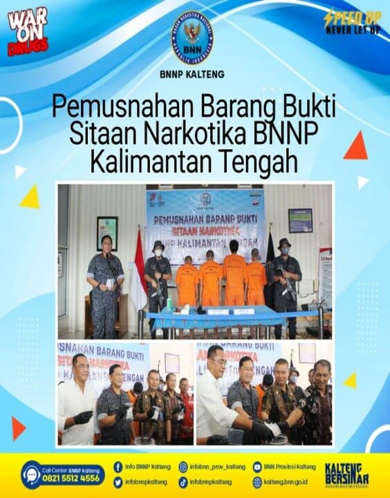 Press Release dan Pemusnahan Barang Bukti Narkotika Jenis Sabu Hasil Ungkap Perkara BNNP Kalimantan Tengah Bulan Januari S.D Februari 2023 Press Release dan Pemusnahan Barang Bukti Narkotika Jenis Sabu Hasil Ungkap Perkara BNNP Kalimantan Tengah Bulan Januari S.D Februari 2023