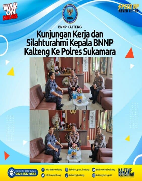 Kunjungan Kerja dan Silahturahmi Kepala BNNP Kalteng ke Polres Sukamara Kunjungan Kerja dan Silahturahmi Kepala BNNP Kalteng ke Polres Sukamara