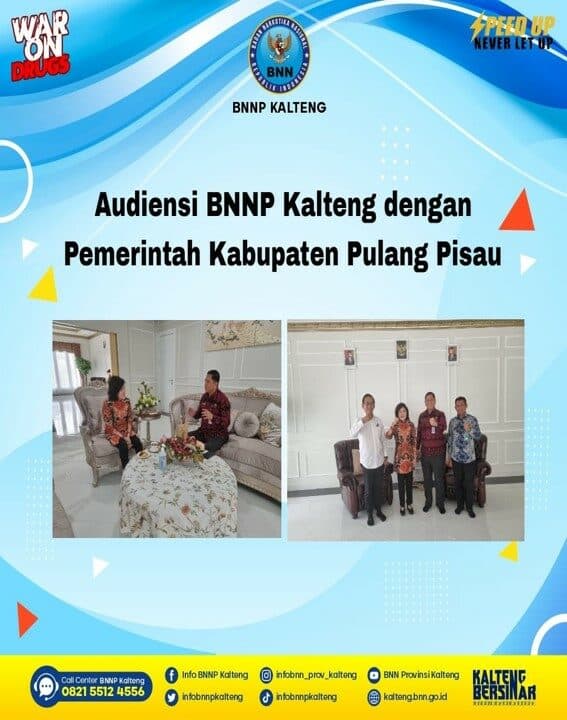 Audiensi BNNP Kalteng dengan Pemerintah Kabupaten Pulang Pisau Audiensi BNNP Kalteng dengan Pemerintah Kabupaten Pulang Pisau