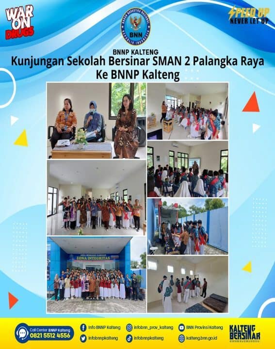 Kunjungan Sekolah Bersinar SMAN 2 Palangka Raya ke BNNP Kalimantan Tengah Kunjungan Sekolah Bersinar SMAN 2 Palangka Raya ke BNNP Kalimantan Tengah