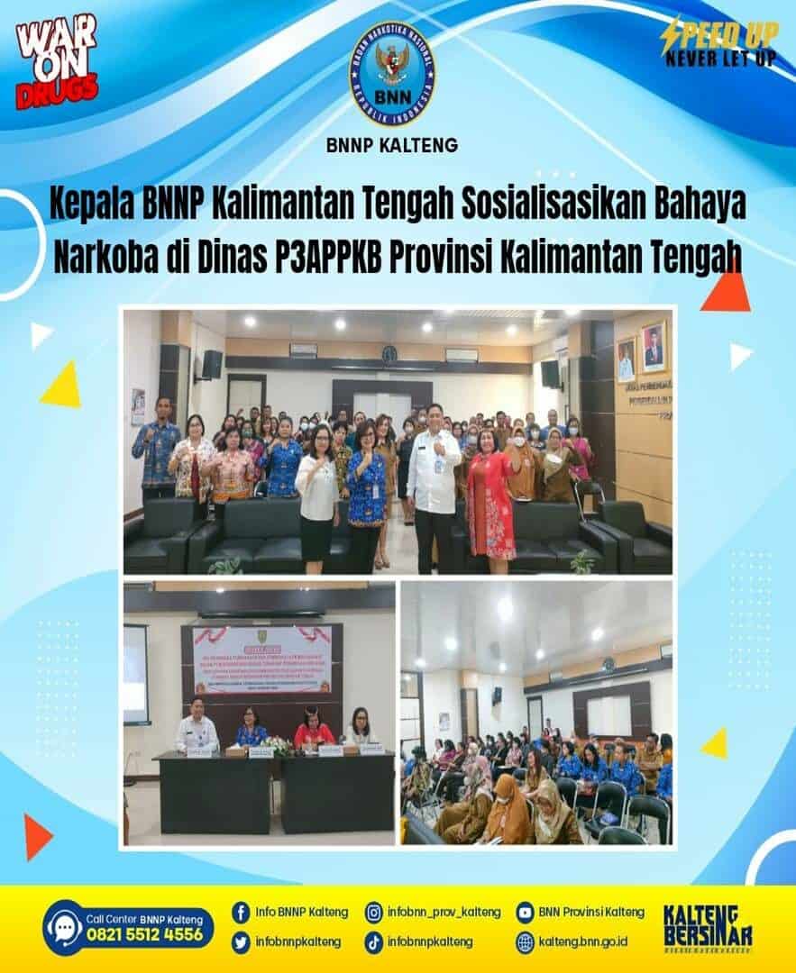 Kepala BNNP Kalimantan Tengah Sosialisasikan Bahaya Narkoba di Dinas P3APPKB Provinsi Kalimantan Tengah