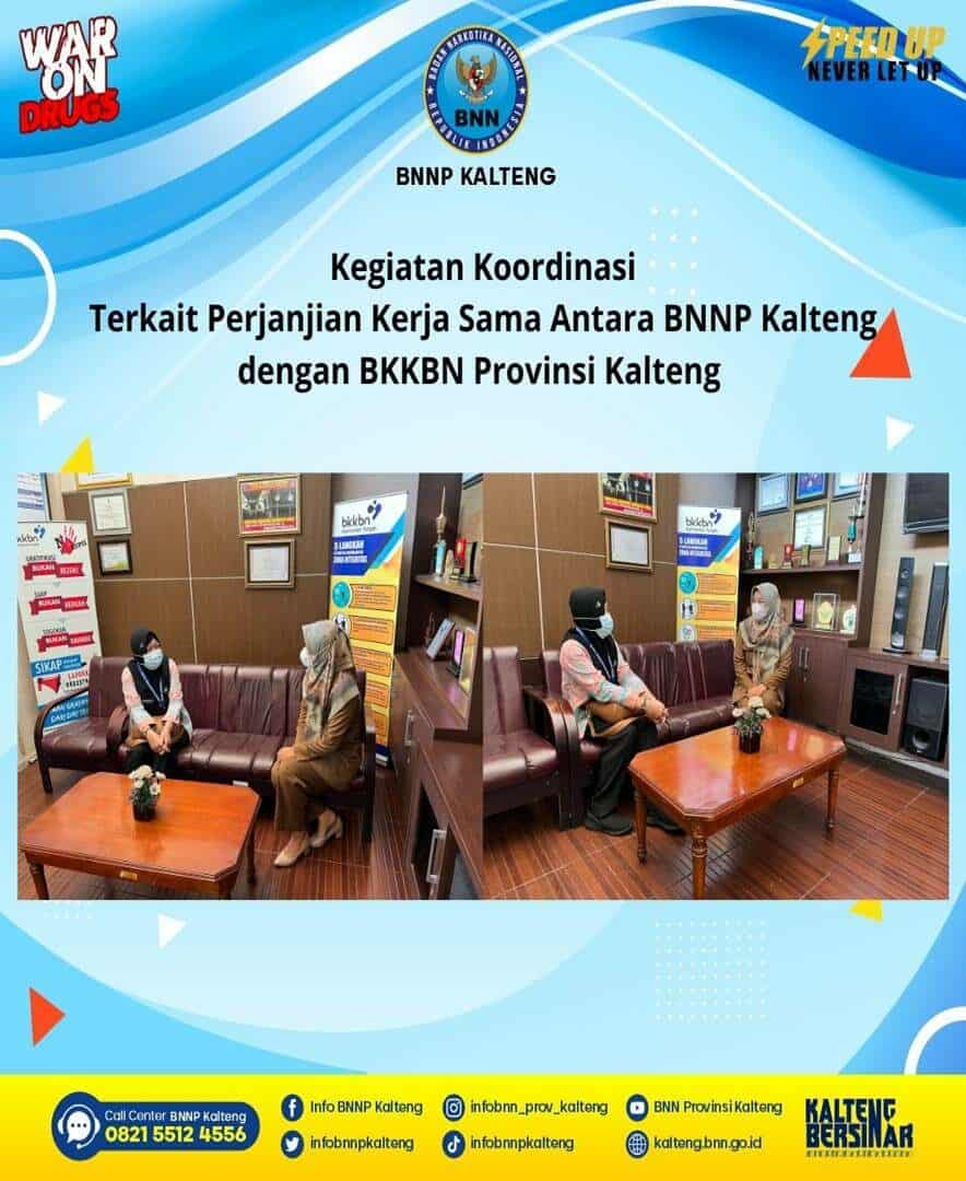 Koordinasi Terkait Perjanjian Kerja Sama Antara BNNP Kalteng Dengan BKKBN Provinsi Kalteng