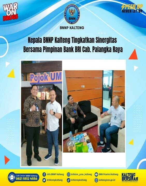 Kegiatan Kepala BNNP Kalteng Tingkatkan Sinergitas Bersama Manager PLN Up3 Palangka Raya Kegiatan Kepala BNNP Kalteng Tingkatkan Sinergitas Bersama Manager PLN Up3 Palangka Raya