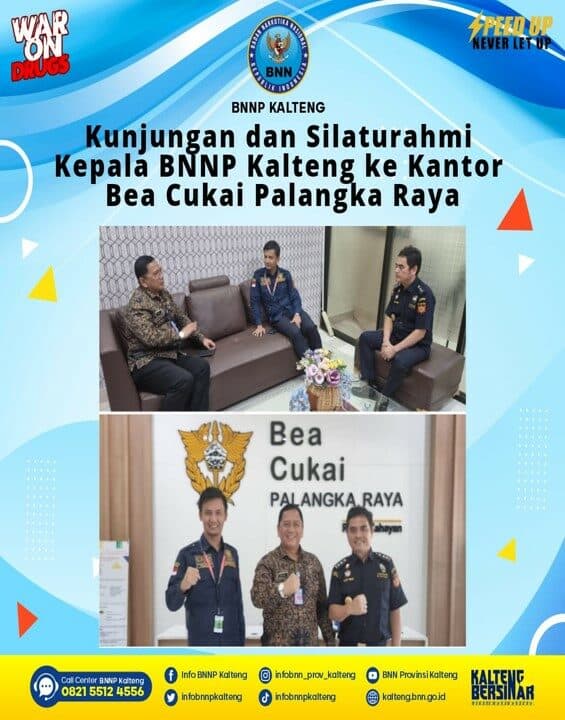 Kegiatan Kunjungan dan Silaturahmi Kepala BNNP Kalteng Ke Kantor Bea Cukai Palangka Raya Kegiatan Kunjungan dan Silaturahmi Kepala BNNP Kalteng Ke Kantor Bea Cukai Palangka Raya