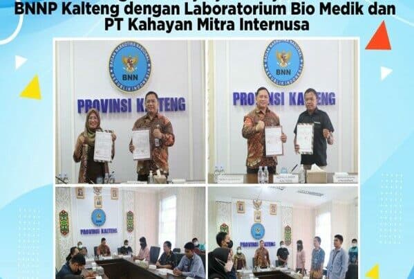 Penandatanganan Perjanjian Kerjasama Antara BNNP Kalteng Dengan Laboratorium Bio Medik dan PT Kahayan Mitra Internusa