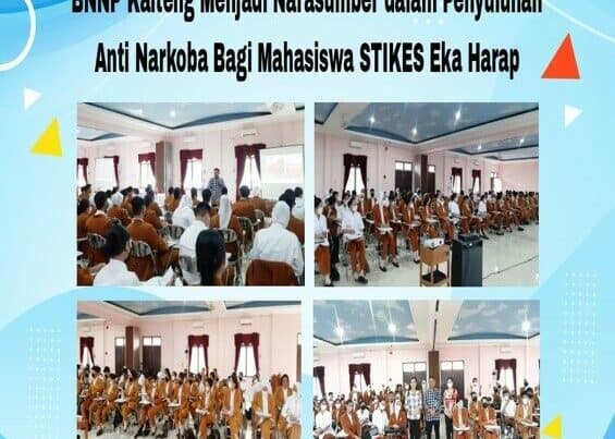 BNNP Kalteng Menjadi Narasumber Dalam Penyuluhan Anti Narkoba Bagi Mahasiswa Stikes Eka Harap