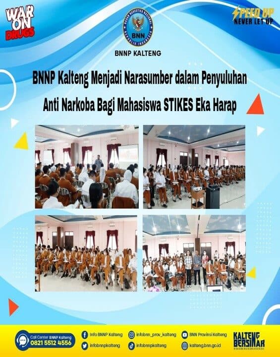 BNNP Kalteng Menjadi Narasumber Dalam Penyuluhan Anti Narkoba Bagi Mahasiswa Stikes Eka Harap BNNP Kalteng Menjadi Narasumber Dalam Penyuluhan Anti Narkoba Bagi Mahasiswa Stikes Eka Harap
