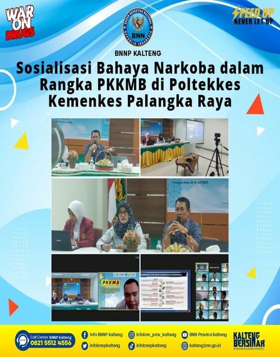 Kegiatan Sosialisasi Bahaya Narkoba Dalam Rangka PKKMB di Poltekkes Kemenkes Palangka Raya