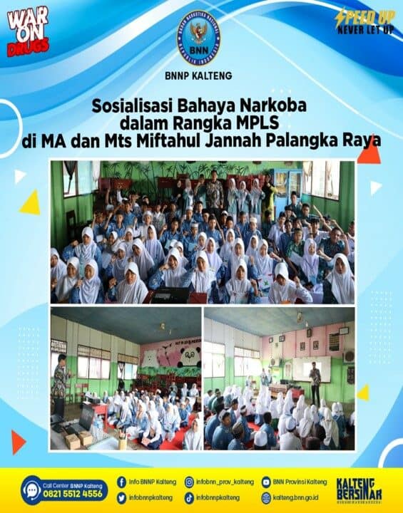 Kegiatan Sosialisasi Bahaya Narkoba Dalam Rangka MPLS di MA dan MTS Miftahul Jannah Palangka Raya