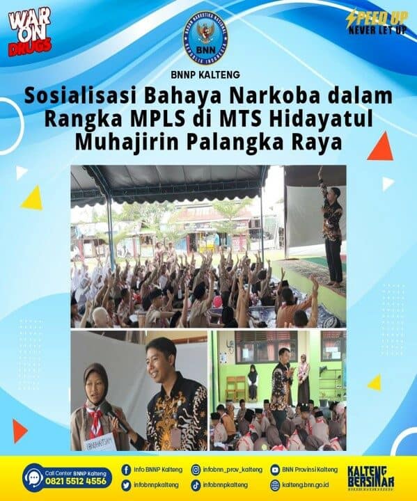Sosialisasi Bahaya Narkoba dalam Rangka MPLS di MTS Hidayatul Muhajirin Palangka Raya