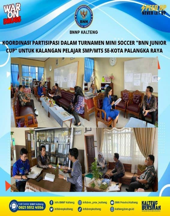 Koordinasi Partisipasi dalam Turnamen Mini Soccer “BNN JUNIOR CUP” untuk Kalangan Pelajar SMP/MTs Se-kota Palangka Raya