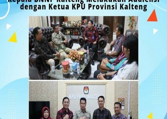 Kegiatan Kepala BNNP Kalteng Melakukan Audiensi dengan Ketua KPU Provinsi Kalimantan Tengah