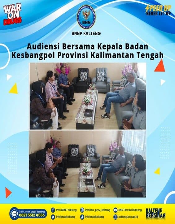Kegiatan Audiensi Bersama Kepala Badan Kesbangpol Provinsi Kalimantan Tengah