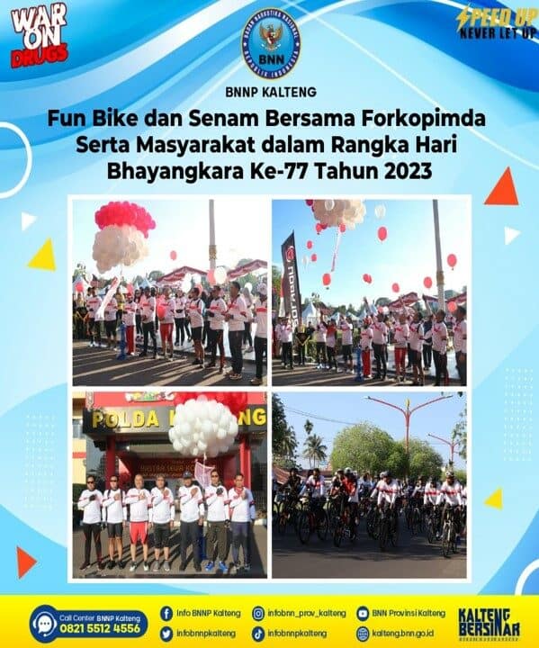 Fun Bike dan Senam Bersama Forkopimda Serta Masyarakat dalam Rangka Hari Bhayangkara Ke-77 Tahun 2023