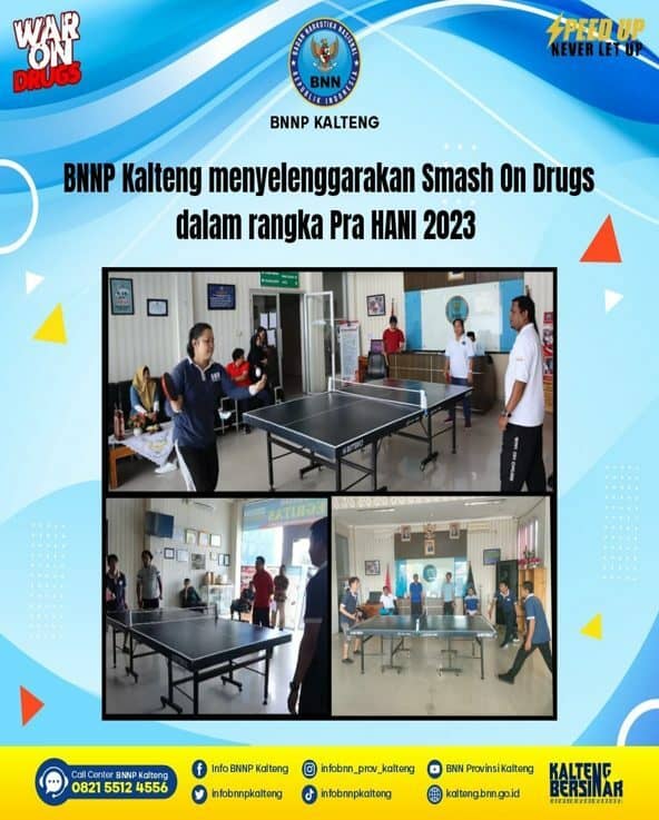 BNNP Kalteng Menyelenggarakan Smash On Drugs dalam Rangka Pra HANI Tahun 2023
