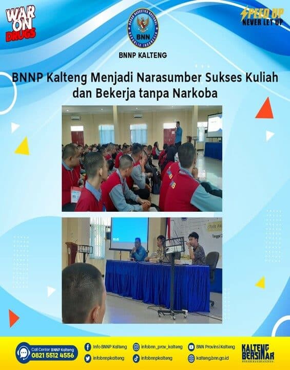 Kegiatan BNNP Kalteng Menjadi Narasumber Sukses Kuliah dan Bekerja Tanpa Narkoba