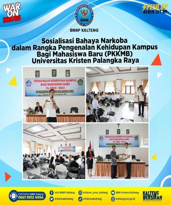 Sosialisasi Bahaya Narkoba Dalam Rangka Pengenalan Kehidupan Kampus Bagi Mahasiswa Baru (Pkkmb) Universitas Kristen Palangka Raya