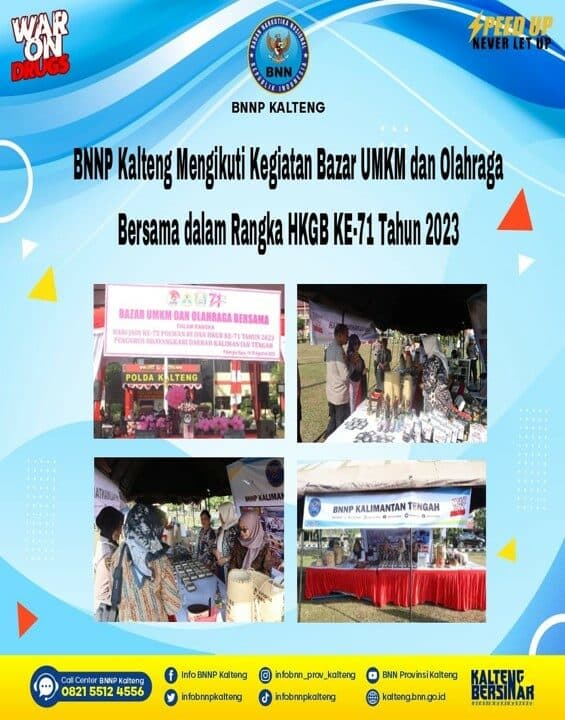 BNNP Kalteng Mengikuti Kegiatan Bazar Umkm dan Olahraga
