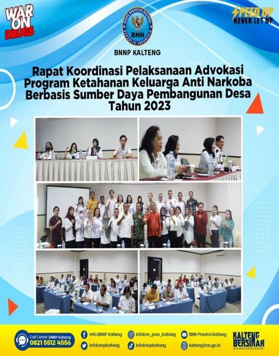 Kegiatan Rapat Koordinasi Pelaksanaan Advokasi Program Ketahanan Keluarga Anti Narkoba Berbasis Sumber Daya Pembangunan Desa Tahun 2023