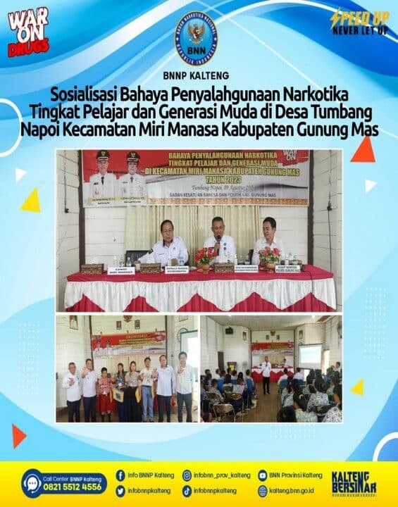 Sosialisasi Bahaya Penyalahgunaan Narkotika Tingkat Pelajar dan Generasi Muda di Desa Tumbang Napoi Kecamatan Miri Manasa Kabupaten Gunung Mas