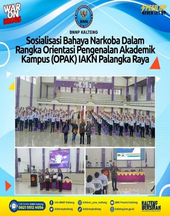 Sosialisasi Bahaya Narkoba dalam Rangka Orientasi Pengenalan Akademik Kampus (OPAK) IAKN Palangka Raya
