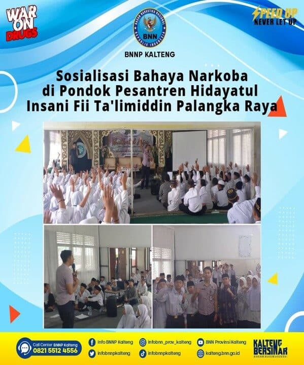 Sosialisasi Bahaya Narkoba di Pondok Pesantren Hidayatul Insani Fii Ta’limiddin Palangka Raya