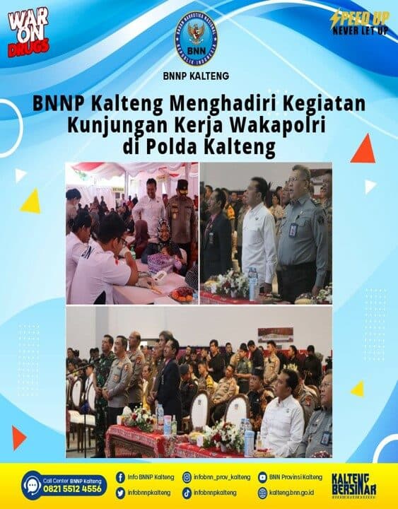 BNNP Kalteng Menghadiri Kegiatan Kunjungan Kerja Wakapolri di Polda Kalteng BNNP Kalteng Menghadiri Kegiatan Kunjungan Kerja Wakapolri Di Polda Kalteng