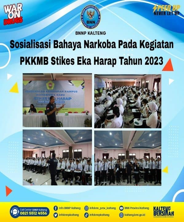 Sosialisasi Bahaya Narkoba Pada Kegiatan PKKMB Stikes Eka Harap Tahun 2023