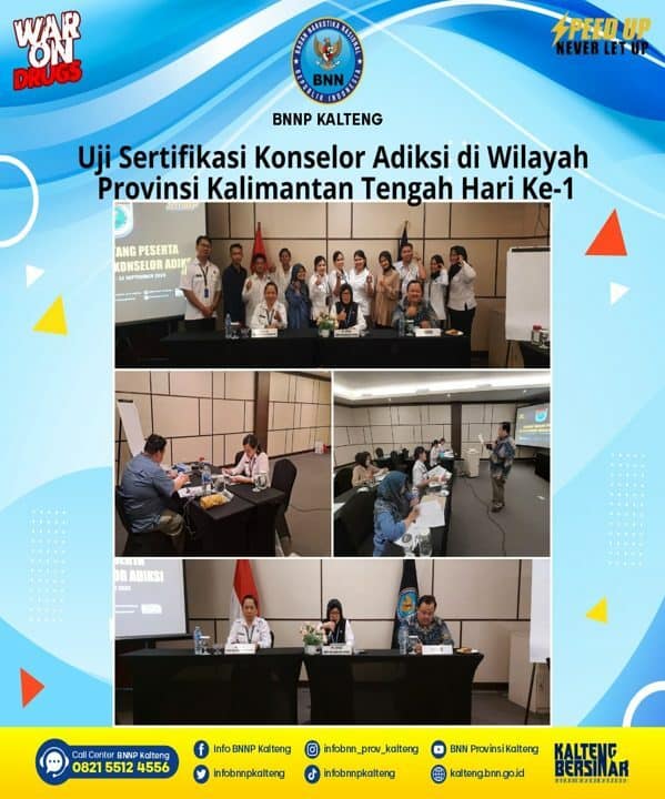 Kegiatan Uji Sertifikasi Konselor Adiksi Di Wilayah Provinsi Kalimantan Tengah Hari Ke-1