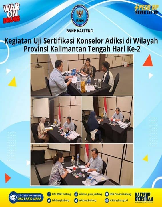 Kegiatan Uji Sertifikasi Konselor Adiksi Di Wilayah Provinsi Kalimantan Tengah Hari Ke-2 Kegiatan Uji Sertifikasi Konselor Adiksi Di Wilayah Provinsi Kalimantan Tengah Hari Ke-2