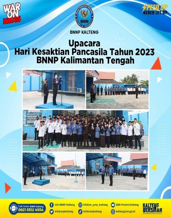 Upacara Hari Kesaktian Pancasila Tahun 2023 BNNP Kalimantan Tengah dan Jajaran