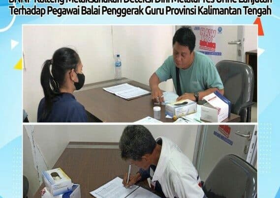 BNNP Kalteng Melaksanakan Deteksi Dini Melalui Tes Urine Lanjutan Terhadap Pegawai Balai Penggerak Guru Provinsi Kalimantan Tengah