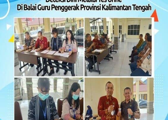 Kegiatan BNNP Kalteng Melaksanakan Deteksi Dini Melalui Tes Urine di Balai Guru Penggerak Provinsi Kalimantan Tengah
