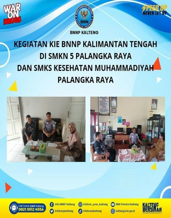 Kegiatan KIE Keliling BNNP Kalimantan Tengah di SMK Negeri 5 Palangka Raya dan SMKS Kesehatan Muhammadiyah Palangka Raya Kota Palangka Raya