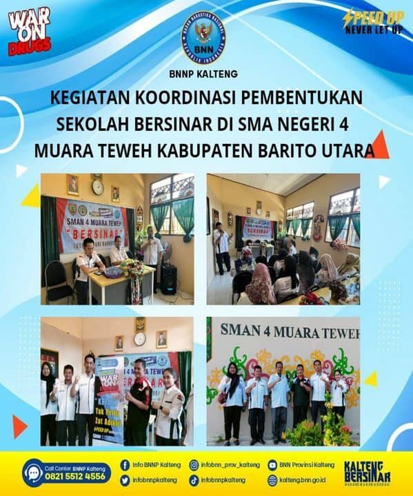 Koordinasi Pembentukan Sekolah Bersinar Dan Penyerahan Roll Up Banner di SMA Negeri 4 Muara Teweh Kabupaten Barito Utara