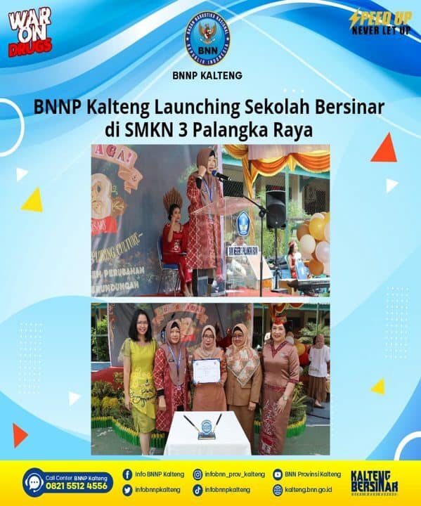 BNNP Kalteng Launching Sekolah Bersinar di SMKN 3 Palangka Raya