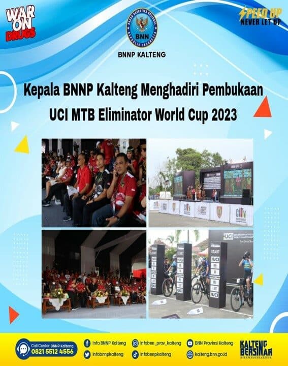 Kepala BNNP Kalteng Menghadiri Pembukaan Uci Mtb Eliminator World Cup 2023