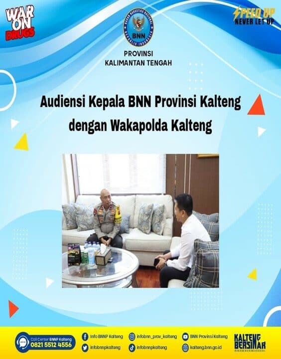 Audiensi Kepala BNN Provinsi Kalteng Dengan Wakapolda Kalteng
