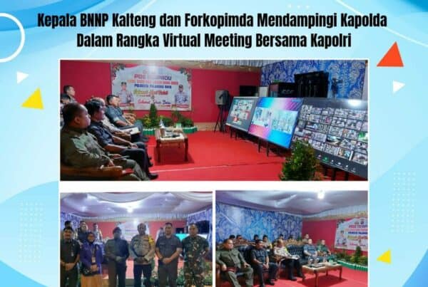Kepala BNNP Kalteng dan Forkopimda Mendampingi Kapolda Virtual Meeting bersama Kapolri