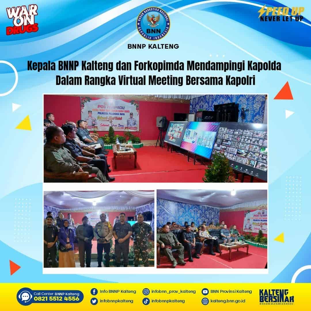 Kepala BNNP Kalteng dan Forkopimda Mendampingi Kapolda Virtual Meeting bersama Kapolri Kepala BNNP Kalteng dan Forkopimda Mendampingi Kapolda Virtual Meeting bersama Kapolri