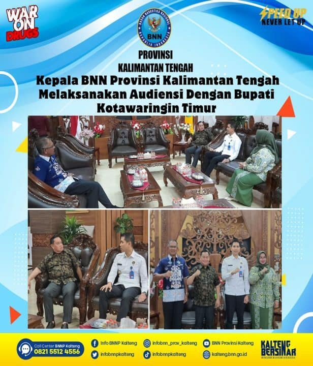 Kepala BNN Provinsi Kalimantan Tengah Melaksanakan Audiensi Dengan Bupati Kotawaringin Timur