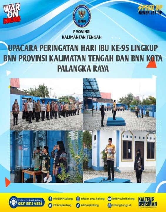 Upacara Peringatan Hari Ibu Ke-95 Lingkup BNN Provinsi Kalimantan Tengah dan BNN Kota Palangka Raya