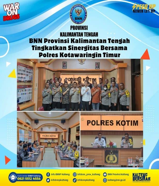 BNN Provinsi Kalimantan Tengah Tingkatkan Sinergitas Bersama Polres Kotawaringin Timur
