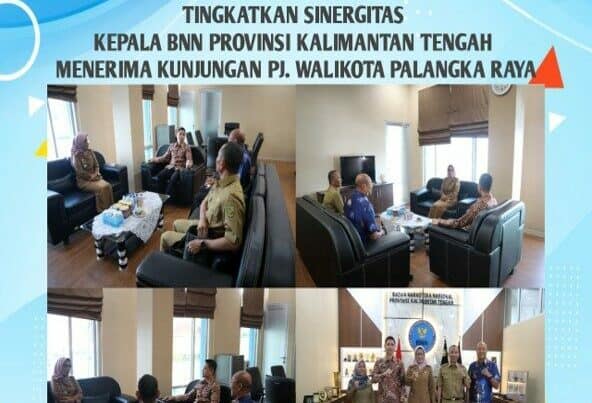 Tingkatkan Sinergitas, Kepala BNN Provinsi Kalimantan Tengah Menerima Kunjungan PJ. Walikota Palangka Raya