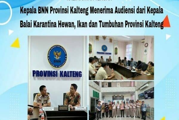 Kepala BNN Provinsi Kalteng Menerima Audiensi Kepala Balai Karantina Hewan, Ikan dan Tumbuhan Provinsi Kalteng