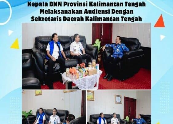 Kepala BNN Provinsi Kalimantan Tengah Melaksanakan Audiensi Dengan Sekretaris Daerah Provinsi Kalimantan Tengah